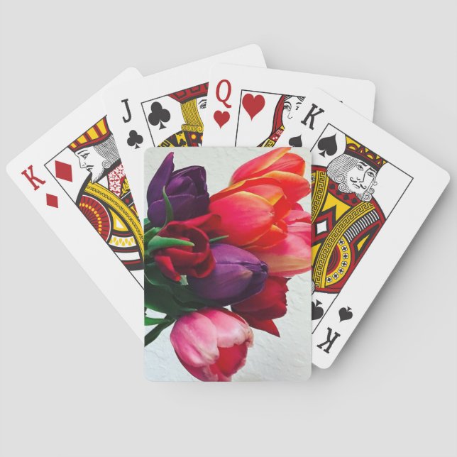 Baraja De Cartas Tulip Bouquet de primavera (Reverso)