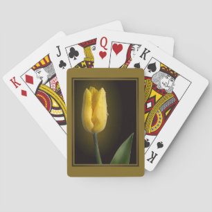 Baraja De Cartas Tulipán Amarillo Elegante