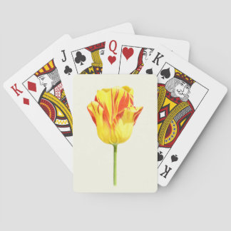 Baraja De Cartas Tulipán amarillo y rojo