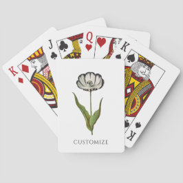 Baraja De Cartas Tulipán Botánico Vintage
