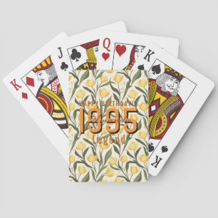 Baraja De Cartas Tulipán personalizado Cumpleaños 80