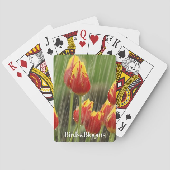 Baraja De Cartas Tulipanes de la primavera (Reverso)