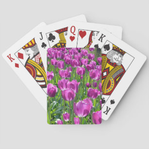 Baraja De Cartas Tulipanes morados