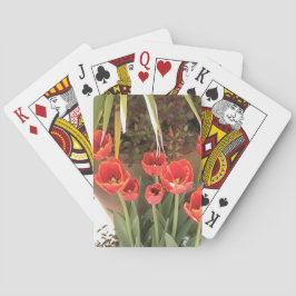 Baraja De Cartas Tulipanes Rojos