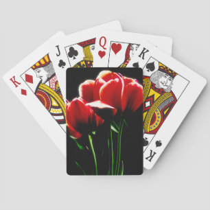 Baraja De Cartas Tulipanes Rojos