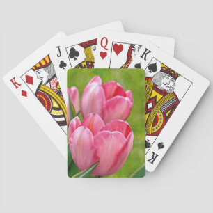 Baraja De Cartas Tulipanes rosados