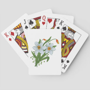 Baraja De Cartas Tulipanes y flores de narcisos