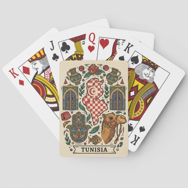 Baraja De Cartas Tunis Tunisia Travel (Reverso)