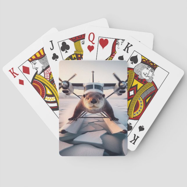 Baraja De Cartas Turbo Prop Twin Engine Float Plane Bush Canadá (Reverso)