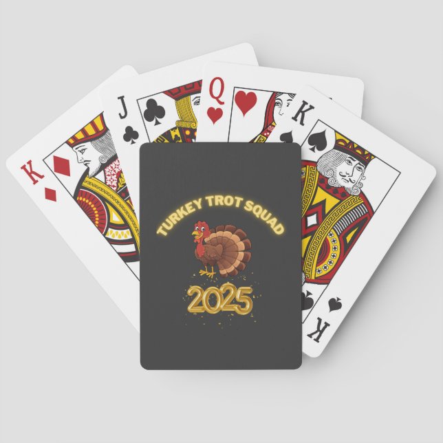 Baraja De Cartas Turkey Trot Squad 2025 (Reverso)