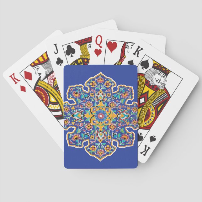 Baraja De Cartas Turquesa persa (Reverso)