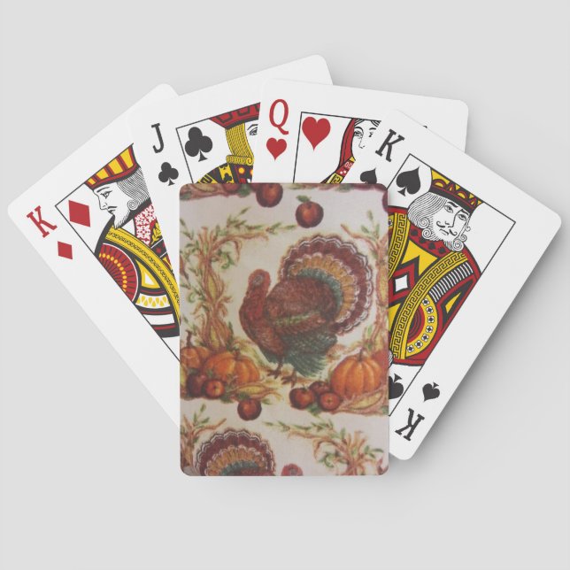 Baraja De Cartas Turquía y cosecha (Reverso)