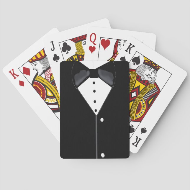 Baraja De Cartas Tuxedo negro (Reverso)