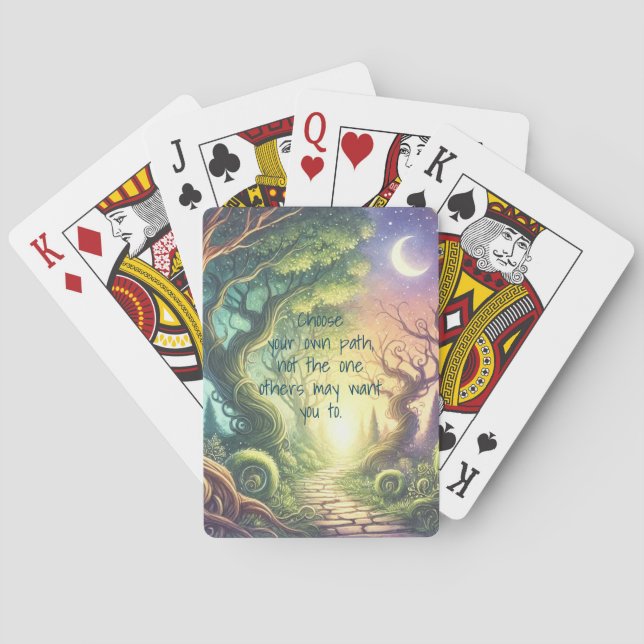 Baraja De Cartas Twisted Tree Path & Quote (Reverso)