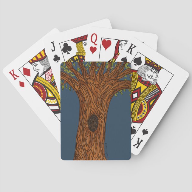Baraja De Cartas Twisted Tree with Blue background (Reverso)