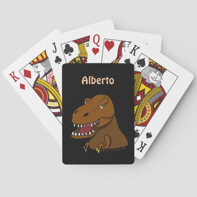 Baraja De Cartas Tyrannosaurus Rex Dino Personalized Playing Cards (Reverso)