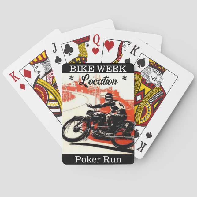 Baraja De Cartas Ubicación del Personalizable de carreras de póquer (Reverso)