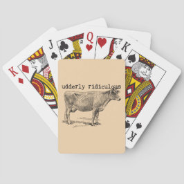 Baraja De Cartas Udderly Ridiculous Punny Cow
