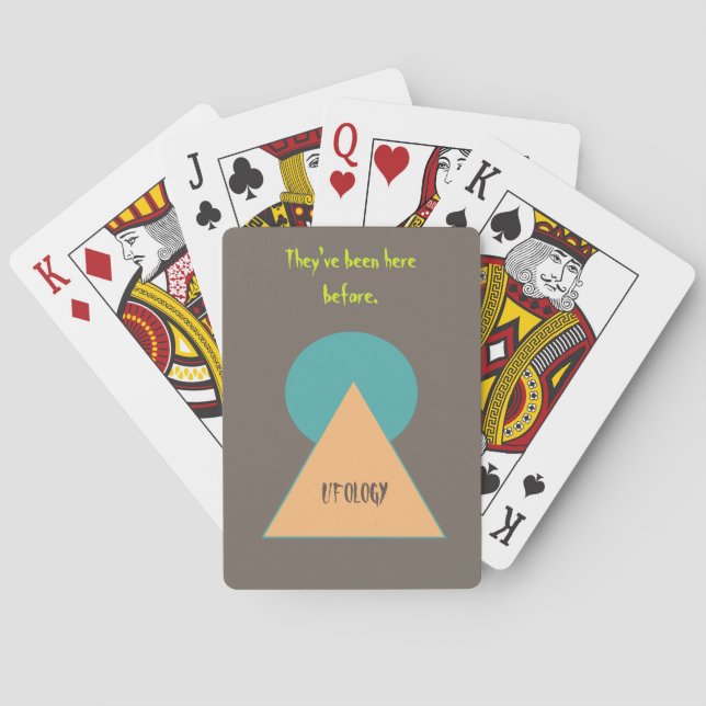 Baraja De Cartas Ufología de la pirámide de Silly (Reverso)