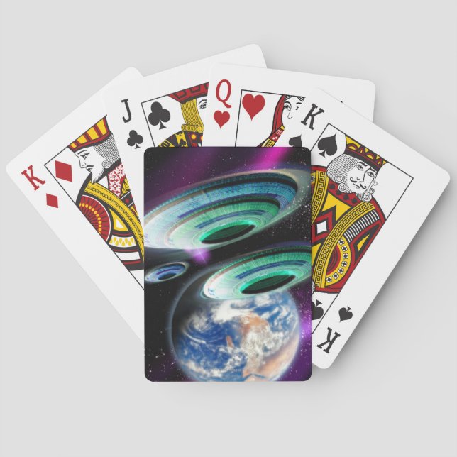 Baraja De Cartas UFOs (Reverso)