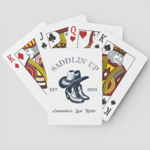 Baraja De Cartas Último Rodeo Chinoiserie Azul Despedida de Soltera