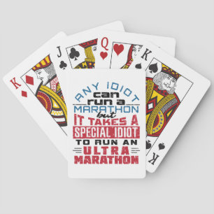 Baraja De Cartas Ultra Marathon Runner Cualquier idiota puede corre