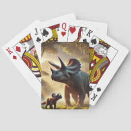 Baraja De Cartas Un adulto majestuoso Triceratops