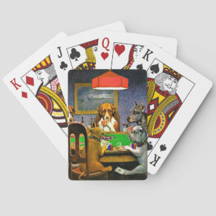 Baraja De Cartas Un amigo en necesidad, perros jugando póquer,