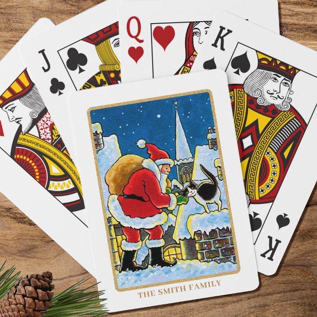 Baraja De Cartas Un cálido Personalizado de Navidades de Santa Gata (Subido por el creador)