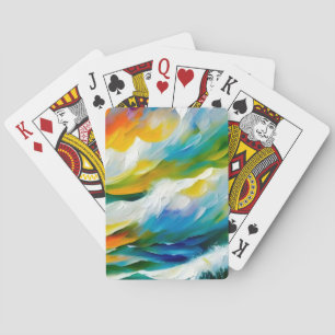 Baraja De Cartas Un cuadro dinámico de un mar tormentoso.