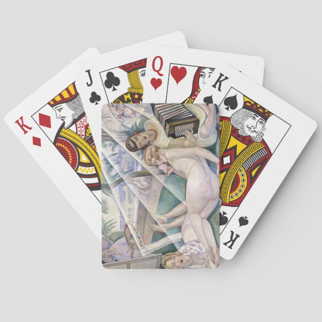 Baraja De Cartas Un día de verano (mujeres hermosas al sol) (Reverso)