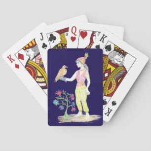 Baraja De Cartas Un dibujo a lápices de colores de una mujer