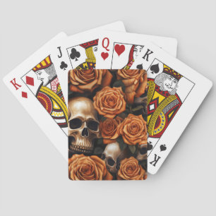 Baraja De Cartas Un diseño de la serie Una Calavera y Rosas 9