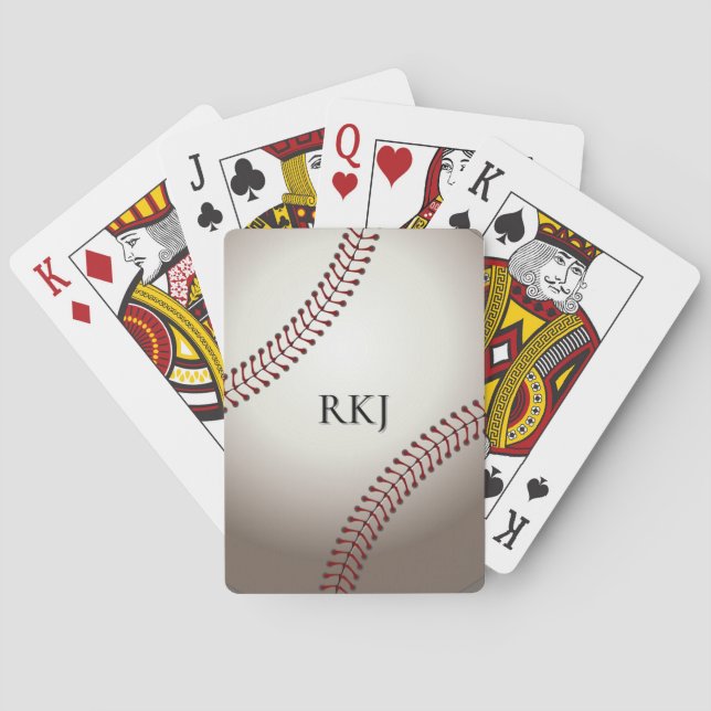 Baraja De Cartas Un diseño de una base o una bola blanda (Reverso)