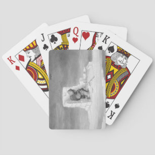 Baraja De Cartas Un Eskimaux que mira un Sello-Agujero, del 'diario