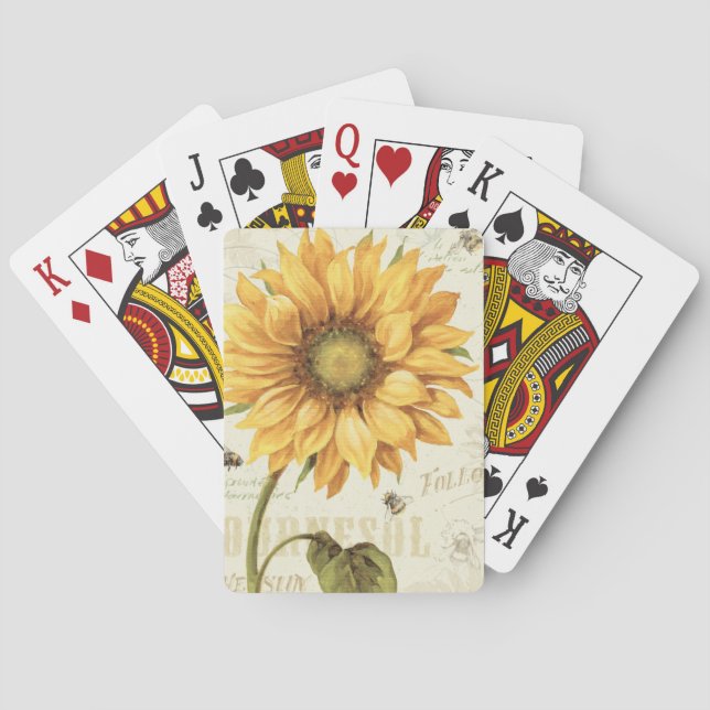 Baraja De Cartas Un girasol amarillo (Reverso)
