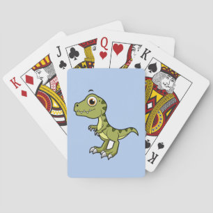 Baraja De Cartas Un Ilustracion Agradable De Un Rex Tirrannosauro.