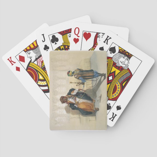 Baraja De Cartas Un jeque árabe fumando, ilustracion de 'The Val' (Reverso)