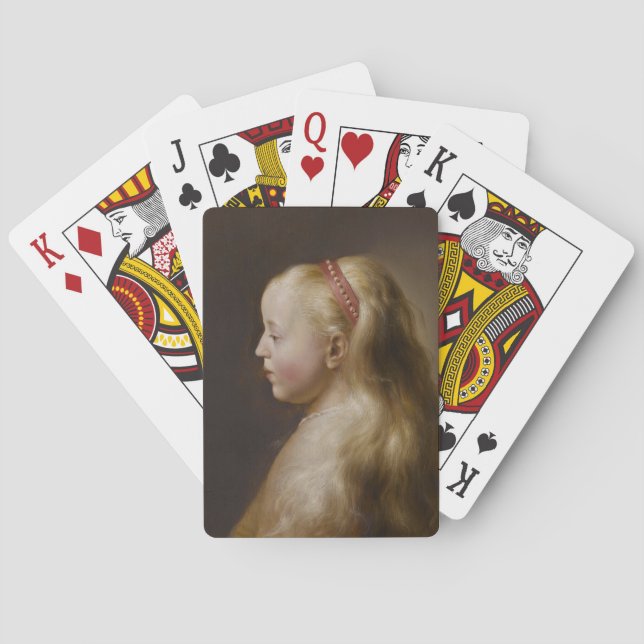 Baraja De Cartas Un joven Chica rubio (por Jan Lievens) (Reverso)