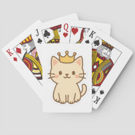 Baraja De Cartas Un majestuoso gato cariñoso con una corona