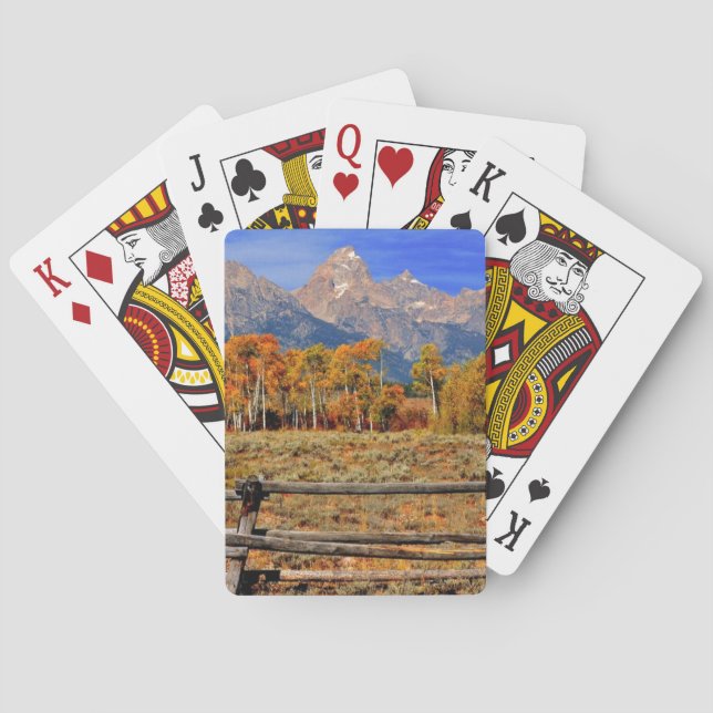 Baraja De Cartas Un momento en Wyoming en otoño (Reverso)