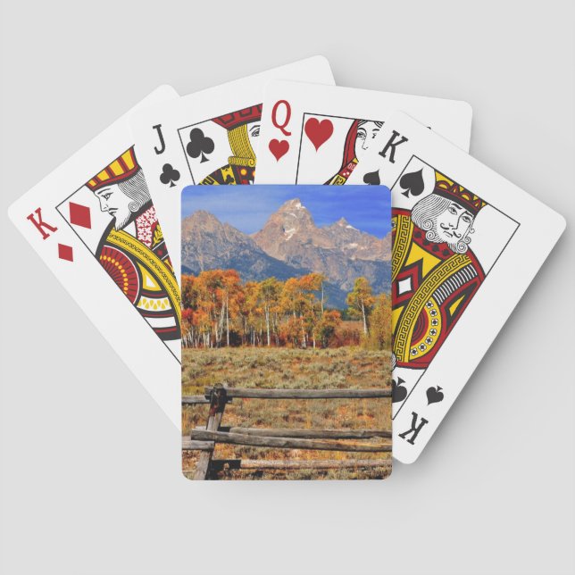 Baraja De Cartas Un momento en Wyoming en otoño (Reverso)