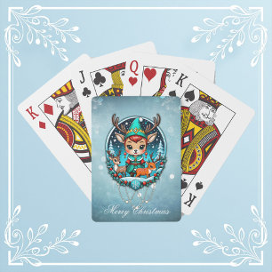 Baraja De Cartas Un mono reno al estilo personalizado