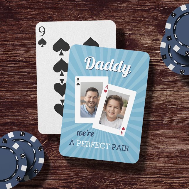 Baraja De Cartas Un par perfecto | Foto de padre e hijo (Subido por el creador)