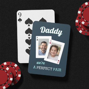 Baraja De Cartas Un par perfecto   Foto de papá e hijo