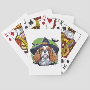 Baraja De Cartas Un perro que lleva un sombrero de brujas con murci