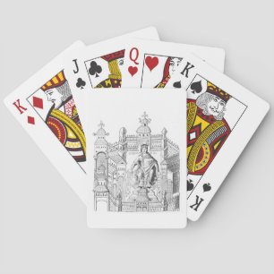 Baraja De Cartas Un rey de Carlovingian en su palacio,