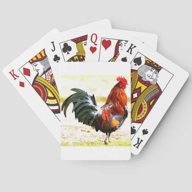 Baraja De Cartas Un Rooster (Reverso)