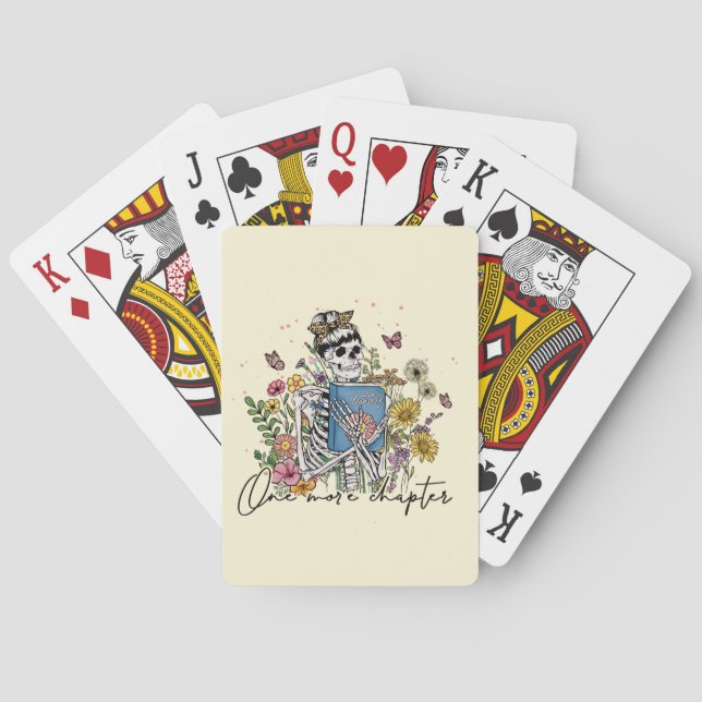 Baraja De Cartas Un Skeleton floral más de capítulo (Reverso)