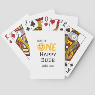 Baraja De Cartas Un tipo feliz 1er feliz cumpleaños sonriente amari